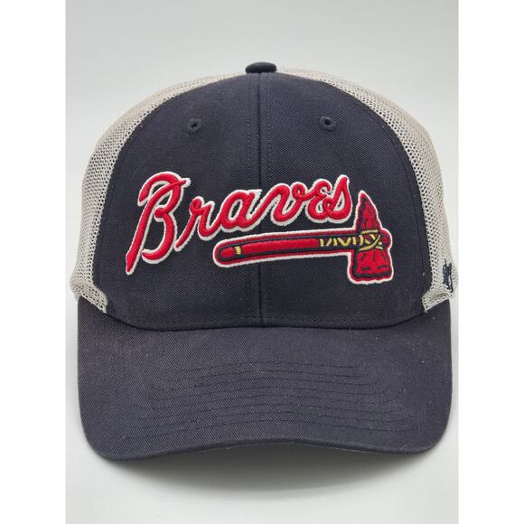 47 Brand Other - Braves Navy Trucker Style Baseball Cap